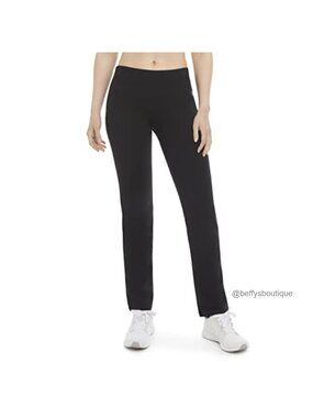 Cotton Stretch Yoga Pants High Rise Flare Leg Full Length Women's
